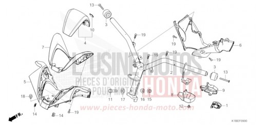 MANETTE DE DIRECTION/REVETEMENT DE GUIDON NSS350AR de 2024
